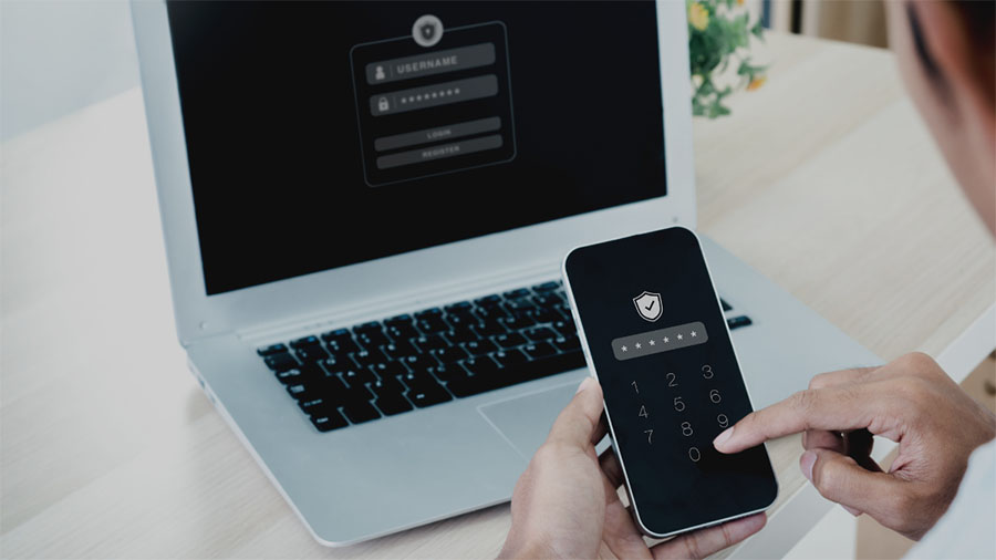 MFA being entered when logging in.